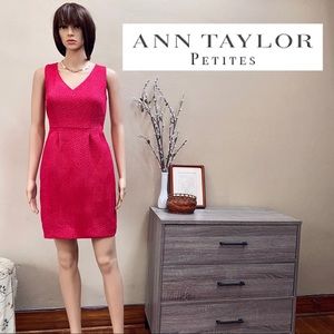 Ann Taylor Sleeveless Textured Dress with Pockets